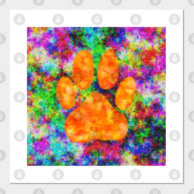 Watercolor Dog Paw Print - Dog Paw Art - Posters and Art Prints